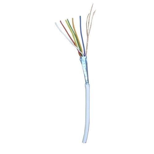 Biztonságtechnikai kábel, fehér, 6 eres, 6x0,22 mm2, 100 m